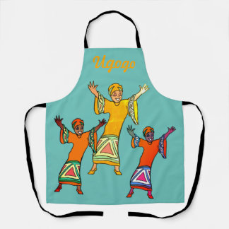 African dancing woman on   apron