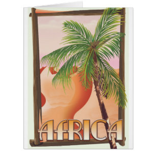 African desert travel poster