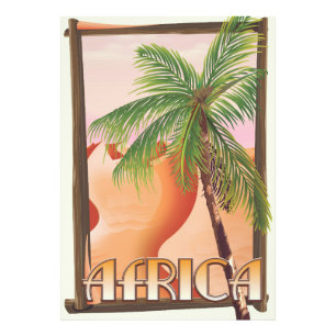 African desert travel poster
