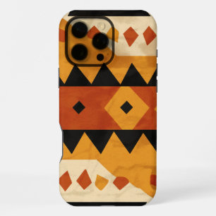African design background in brown and black iPhone 16 pro max case