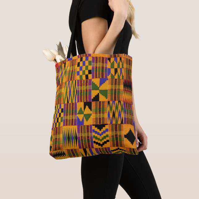 African design pattern tote bag (Close Up)