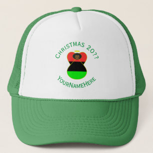 African Diaspora Angel Christmas Flag Personalised Trucker Hat