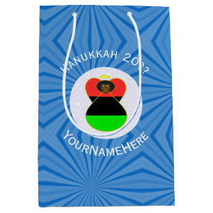African Diaspora Angel Hanukkah Flag Personalised Medium Gift Bag