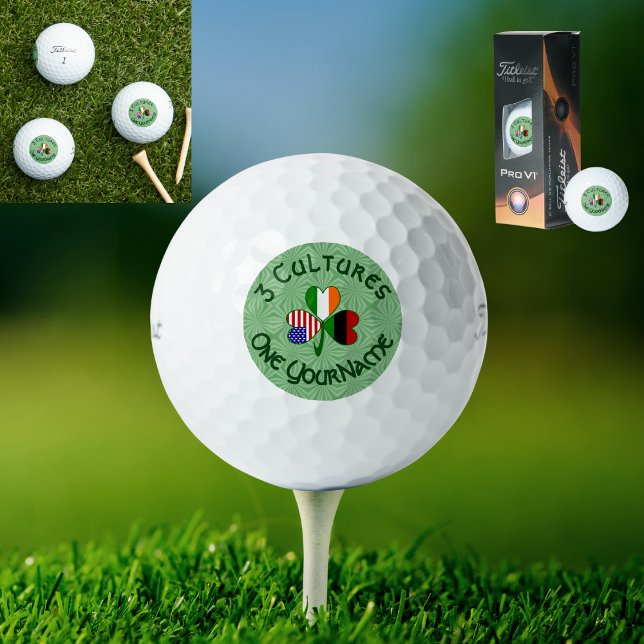 African Diaspora Irish American Shamrock Personali Golf Balls (Creator Uploaded)
