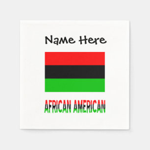 African Diaspora or American Flag Black Personal Napkin