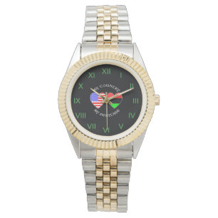 African Diaspora USA Flag Heart Country Heritage Watch