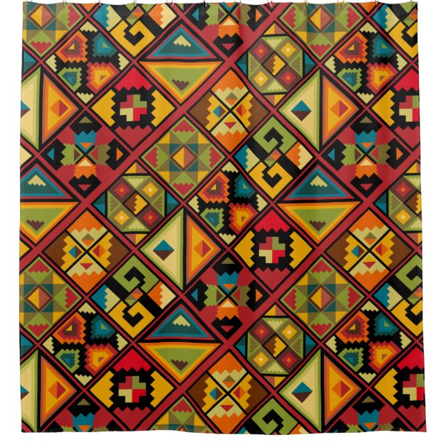 African digital paper shower curtain (Front)