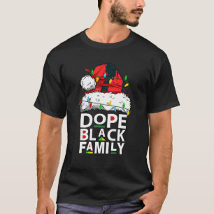 African Dope Black Family Afro Team Santa Matching T-Shirt
