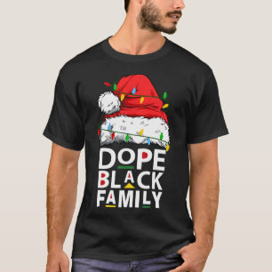 African Dope Black Family Afro Team Santa Matching T-Shirt