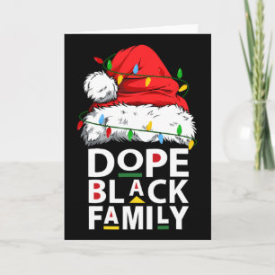 African Drug Black Family Afro Team Santa Matching Card