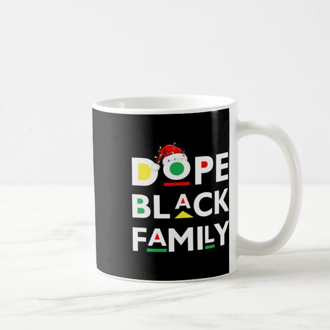 African Drug Black Family Afro Team Santa Matching Coffee Mug (Right)