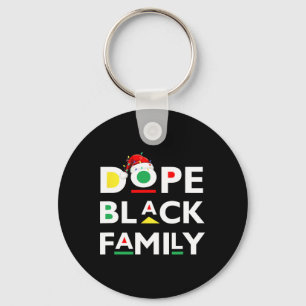 African Drug Black Family Afro Team Santa Matching Key Ring
