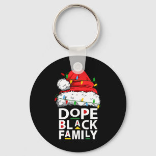 African Drug Black Family Afro Team Santa Matching Key Ring