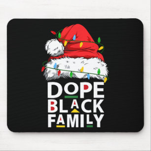 African Drug Black Family Afro Team Santa Matching Mouse Pad