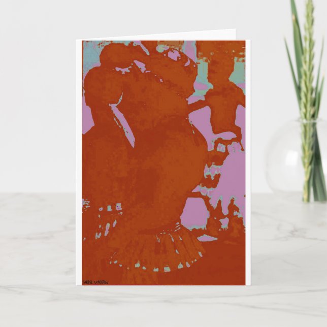 African Drummers-Tribal ArtBlank Greeting Card (Front)