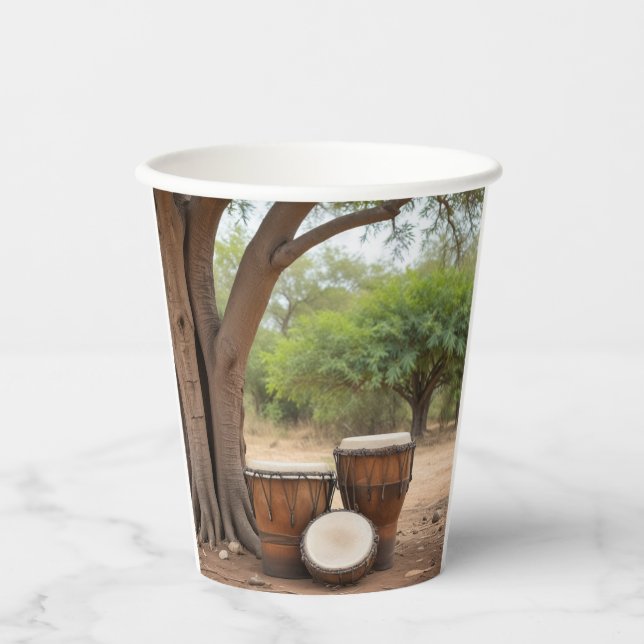 African Drums Paper Cups (Front)