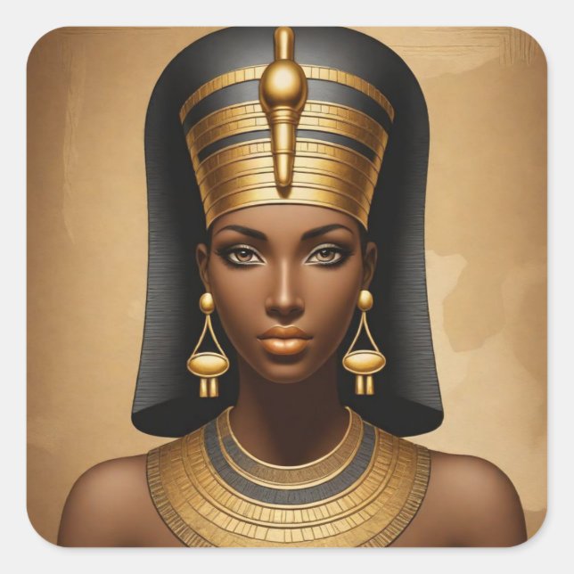 African Egyptian Woman Square Sticker (Front)
