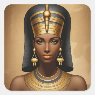 African Egyptian Woman Square Sticker