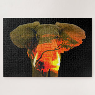 African Elephant and the Serengeti Jigsaw Puzzle
