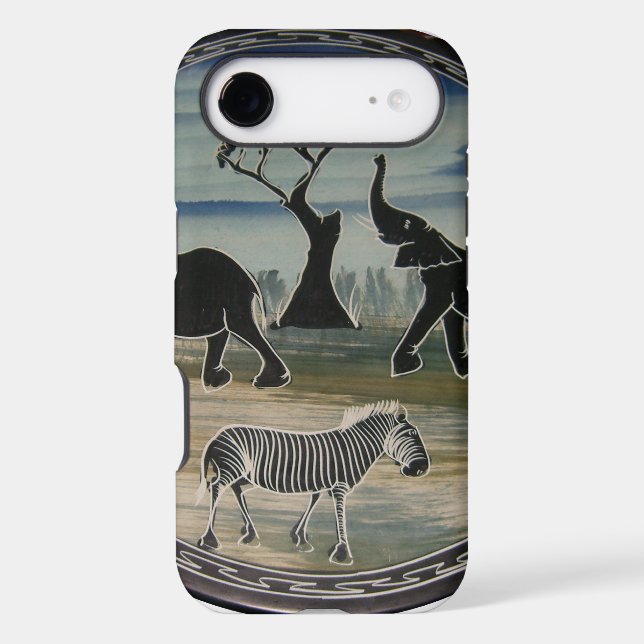 African Elephant Art Print (Back)