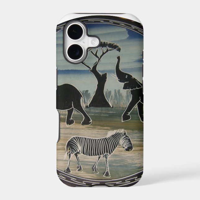 African Elephant Art Print (Back)