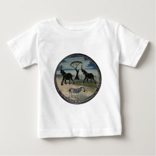 African Elephant Art Print Baby T-Shirt