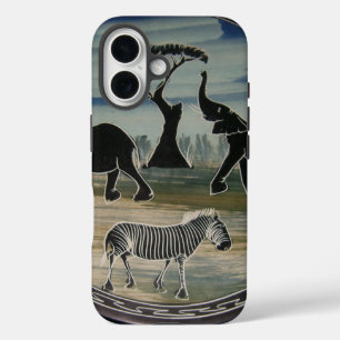 African Elephant Art Print iPhone 16 Case