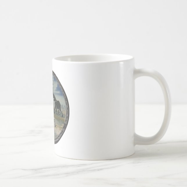 African Elephant Art Print Coffee Mug (Right)