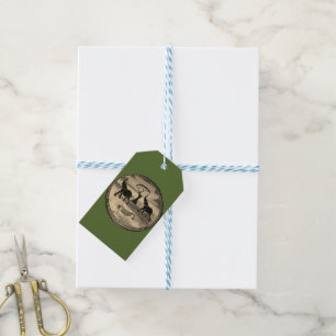 African Elephant Art Print Gift Tags
