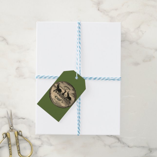 African Elephant Art Print Gift Tags (With Twine)