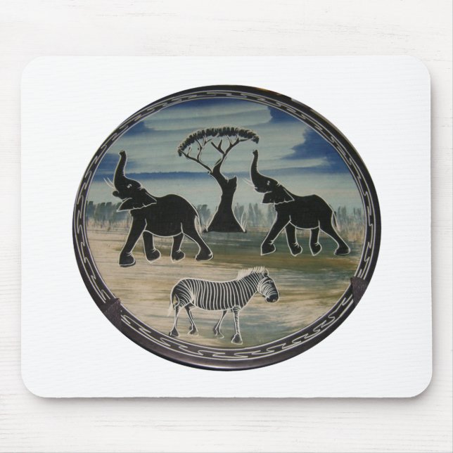 African Elephant Art Print Mouse Pad (Front)