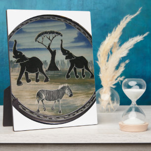 African Elephant Art Print Plaque