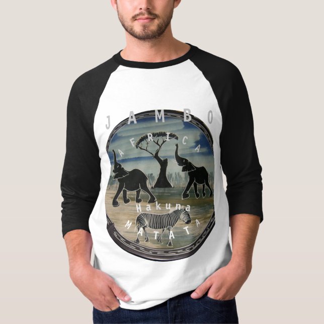 African Elephant Art Print T-Shirt (Front)