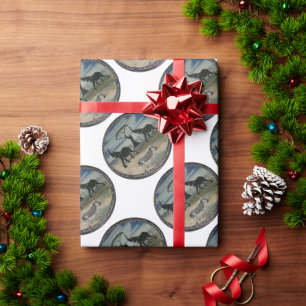 African Elephant Art Print Wrapping Paper