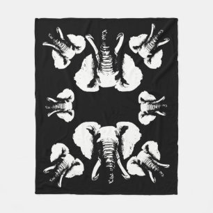 African Elephant Fleece Blanket