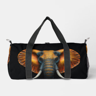 African elephant head duffle bag