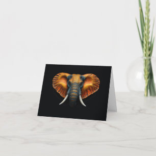 African elephant head note card