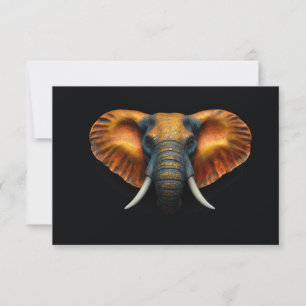 African elephant head save the date