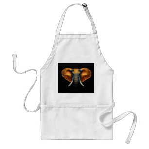 African elephant head standard apron