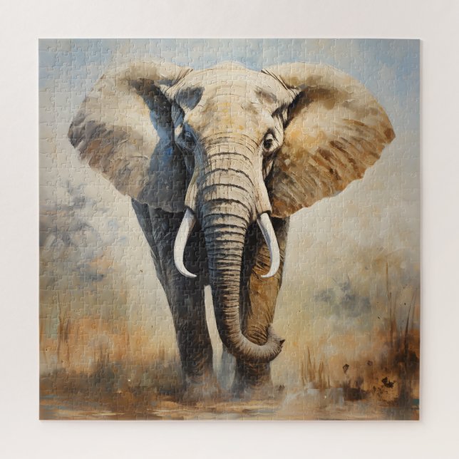 African Elephant Jigsaw Puzzle (Vertical)