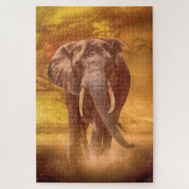 African Elephant Nobility Jigsaw Puzzle (Vertical)