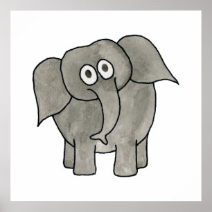 African Elephant. Poster