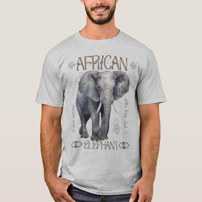 African Elephant: Protect Our Wildlife  T-Shirt (Front)