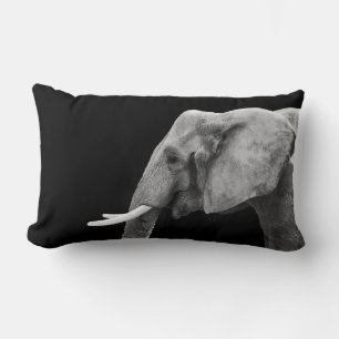 African Elephant Safari Animal Photo Lumbar Cushion
