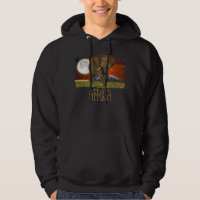 African Elephant & Savannah Moon Art Design