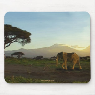 African Elephant Savannah Mousepad