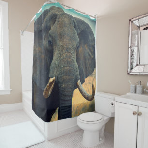African Elephant Shower Curtain