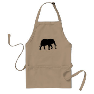 African Elephant Silhouette Standard Apron