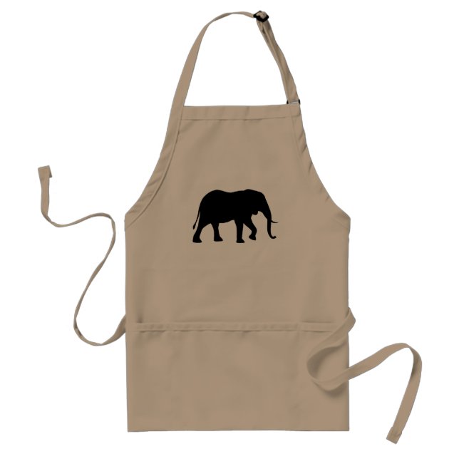 African Elephant Silhouette Standard Apron (Front)