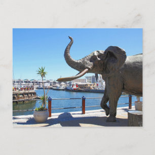 African Elephant statue in Cape Town Postcard
